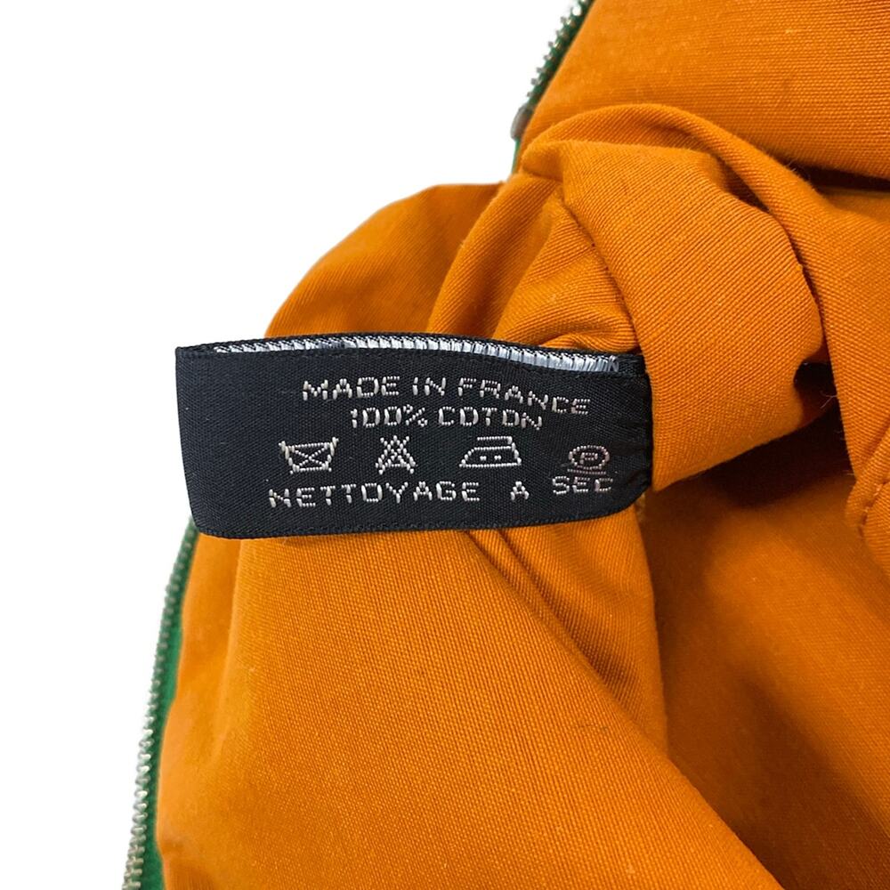 Hermès Bolide Pouch 25 Pouch Green Beige Canvas Leather - Picture 6 of 9